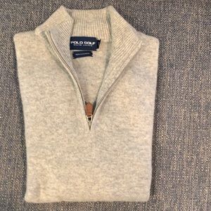 Polo Golf 100% Cashmere 3/4 Zip Sweater
